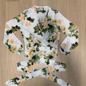 Fashion Nova Wrap Top In Floral